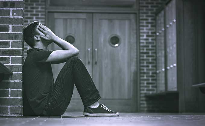 A broken-hearted and depressed man