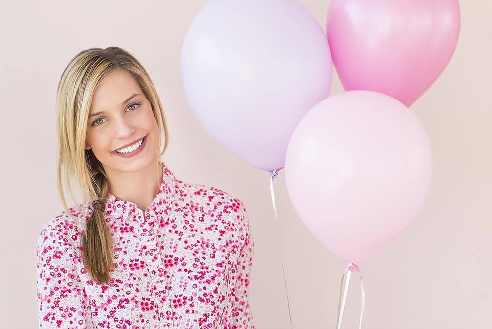 A happy young woman without regrets