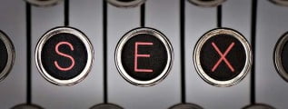 Typewriter with the word SEX